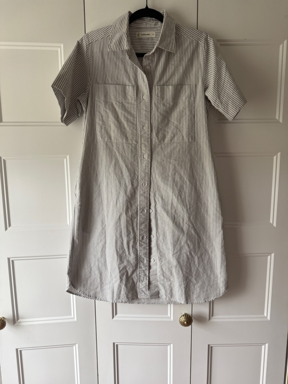 Oxford Short-Sleeve Shirt Dress - SZ XS - Picture 2 of 12
